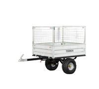 Remorque simple essieu 350kg benne galvanisée basculante 1200x850x300 mm + réhausses Torros AHR350G