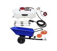 Remorque Tout-Terrain 295kg + Pulvérisateur ATV 12V 100L Ensemble Jardinage