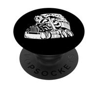 Remorque Tracteur Semi-Camion Big Rig Motif Drapeau américain Patriotique PopSockets PopGrip Adhésif