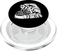 Remorque Tracteur Semi-Camion Big Rig Motif Drapeau américain Patriotique PopSockets PopGrip pour MagSafe