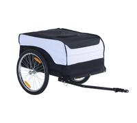 Remorque Vélo Cargo - Housse Amovible, Attelage Inclus - Charge Max. 40 Kg - Acier Oxford Noir Blanc