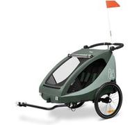 Remorque vélo duo Dryk Plus Vert Foncé