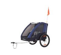 Remorque vélo enfant - Polisport - 2 places - Couverture - Gris-Bleu - Roues 20 pouces