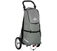 Remorque vélo pliable - Système d'attache rapide sans outil - Utilisation comme chariot de courses - Sac amovible
