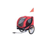 PawHut - Remorque velo pour chien animaux - Acier - 130x73x90cm - Rouge