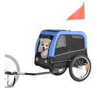 Remorque vélo pour chien SucceBuy 66/88 lbs, cadre pliable facile, chariot pour animaux de compagnie, porte-vélo avec attache et réflecteur pour chiens de petite et moyenne taille 66lbs