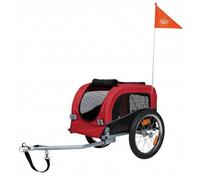 Remorque vélo pour petit chien et chat moins de 15 kg - Trixie ( Rouge et noir )