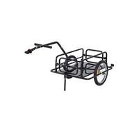 HOMCOM Remorque vélo remorque de transport pour vélo 70 L 155L x 71,5l x 77H cm barre d'attelage universelle pliable acier noir