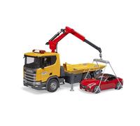bruder Dépanneuse Scania Super 560R avec grue et son et lumière + voiture de sport roadster, Modèle réduit de voiture