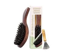 REMOS Brosse à cheveux en noyer 100% poils de sanglier larges