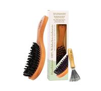 REMOS Brosse à cheveux poils de sanglier en bois de poirier avec manche large