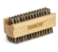 REMOS Brosse à main et ongles avec poils naturels gris en bois hêtre - deux côté