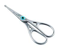 REMOS Ciseaux pour poils de nez avec pointe sphérique & denture en acier inoxydable - 11 cm