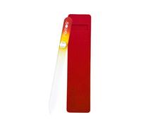 REMOS Lime à ongles en verre véritable avec deux côtés abrasifs - Rouge-Orange
