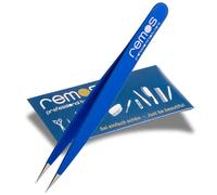 REMOS Pince à échardes - acier inoxydable 9.5 cm - pointe fine - bleue foncé