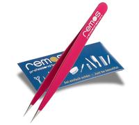 REMOS Pince à échardes - acier inoxydable 9.5 cm - pointe fine - fuchsia