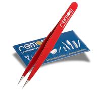 REMOS Pince à échardes - acier inoxydable 9.5 cm - pointe fine - rouge