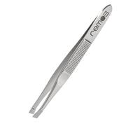 REMOS Pince à épiler en acier inoxydable avec pointe inclinée - 8 cm
