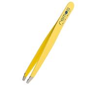 REMOS Pince à épiler les sourcils inox avec pointe droite 9.5 cm en jaune