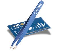 REMOS Pincette combinée [INOX] 9.5 cm - 2 en 1 pour échardes & cheveux - Bleue foncée