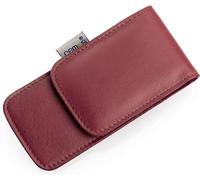 REMOS Trousse manucure Vide en Cuir véritable pour équiper 3 Instruments - Rouge