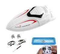 Remote Control Boat - RC Speed Boats | Portable Speedboat Toys, 2,4 GHz Mini Stunt Submarine Toy With Light Portable For Lake Pool Washbasin, Bathtub Entertainment Supplies For Boys Girls