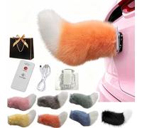 Remote Control Electric Car Tail,3 Modes with Voice & Vibration Wagging,11 Colors Rechargeable, with Adjustable Speed,for Life Lovers and DIY Car Decoration Enthusiasts.[Orange]