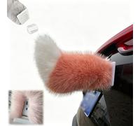 Remote Control Electric Car Tail,Cute Fuzzy Wagging Moving Tail Car Decoration,Rechargeable Auto Trunk Plush Animal Tails Ornament,Self Adhesive Removable Cars Decor Accessories (Watermelon Red)