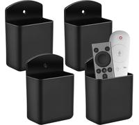 Remote Control Holder Set of 4 Remote Control Holder Wall Mount Self Adhesive Wall Mount No Drilling for Controllers Storage Box