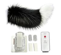 Remote Control Moving Tail, USB Rechargeable Plush Wagging for Eye Catching Decor, Fun Interactive Accessory with Wireless Motion Activation for Styling Enhancement, Vehicle Interior Decoration