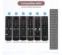 Remote Cover de Protection en Silicone Antichoc Antidérapant Respectueux de la Peau Conçu Compatible with la Télécommande Smart TV LG AKB73715601/ AKB75095308 (Noir + Rouge)