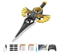 Remote Flying Sword, Flying Sword Rc Glider, 2025 New Stunt Remote-Controlled, 3-Speed Control, 360-Degree Stunt Roll, Easy to Fly Remotes Control Plane for Teens (2Battery,Black Gold-Handle Type)