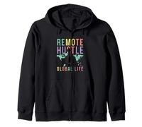 Remote Hustle Global Life Digital Nomad Design Sweat à Capuche
