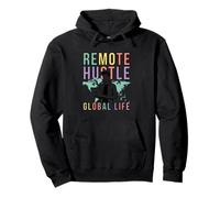 Remote Hustle Global Life Digital Nomad Design Sweat à Capuche