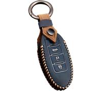 Remote Key Case Cover For Nissan Altima Armada Maxima Murano Rogue Leaf 370z Sentre Versa Titan In Cowhide Blue