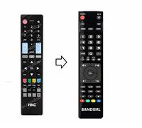 Remote Télécommande compatible pour HKC 40F1FHD-T2-EU, 32C9A, 43F6, 24C2NB, 16M4, 32C1NHD-T2, Préprogrammé