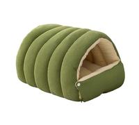 Removable and Washable Winter Closed-Off Cat Bed, Cozy Monster Cat Bed, Comfortable Plush Pet Cave Beds, Non-Slip Removable Washable for Cats & Small Dogs (Green,Large)