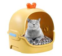 Removable Cat Cave - Washable Kitten Bed, 35x35x45cm Cat Tent for Cold Weather, Soft Cotton Cloth Pet Bed, Pet Shelter Insulated House, Cave Cushion for Indoor Animal Relaxation