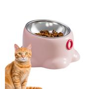 Removable Dog Bowl - Tilted Slow Feeder | Pet Feeder with Easy Clean Details, Puppy Bowls with Secured Base Bottom, Pet Supplies Removable Feeding Station, Feline Bowl for Daily Use