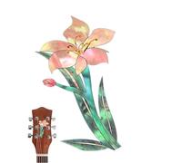 Removable Guitar Headstock Decal - Creative Rose Inlay Sticker For Electric And Acoustic Instruments, UV Resistant PVC, Easy Apply Design | Decorative Musical Gear Graphic, Custom Fit Head Neck