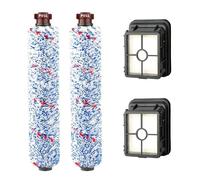 Remplacement Accessoires 2 Brosse Rouleau Multi-Surface + 2 Filtres pour BISSELL Crosswave 17132 et 2225N Series