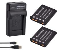 Remplacement Batterie EN-EL10 (2) et Chargeur USB Portable Kit pour Nikon Coolpix S60,S80,S200,S202,S203,S205,S210,S220,S225,S230,S500,S510,S520,S570,S600,S700,S3000