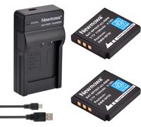 Remplacement Batterie NP-50 (2) et Chargeur USB Portable Kit pour Fujifilm NP-50 BC-50 BC-45W and Fuji FinePix F200EXR F75EXR F70EXR F100fd F60fd F50fd XF1 XP100 XP15
