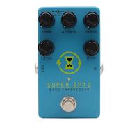 Remplacement compact de pédale de compresseur de guitare basse en alliage d ' aluminium avec circuit optique pour une pédale de compression de guitare basse à tonalité chaude et percutante