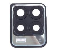 Remplacement compatible avec OPPO REALME 8 PRO RMX3081 verre arrière vitre coque lentille objectif + cadre anneau arrière caméra BACK camera (argent)