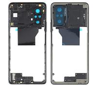Remplacement compatible avec Xiaomi Redmi Note 10 Pro Max/Redmi Note 10 Pro / M2101K6P M2101K6G M2101K6I MIDDLE Cadre central avec cadre latéral + boutons volume noir
