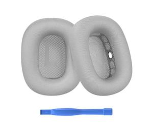 Remplacement Coussinets d'oreille pour AirPods Max Casque par MMOBIEL - Memory Foam et Mesh Fabric Coussinet Casque - Coussinets de Rechange - Argent