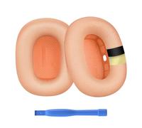 Remplacement Coussinets d'oreille pour AirPods Max Casque par MMOBIEL - Premium - Memory Foam et Mesh Fabric Coussinet Casque avec Couche de Silicone - Coussinets de Rechange - Orange