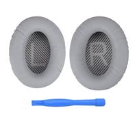 Remplacement Coussinets d'oreille pour Bose QuietComfort 35 (QC35) / Bose Quiet Comfort 35 II (QC35 II) Over-Ear Casque par MMOBIEL - Protein PU Coussinet Casque - Coussinets de Rechange - Gris Clair