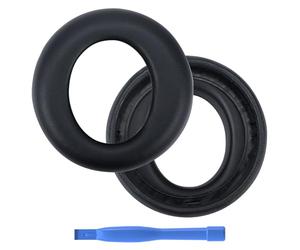 Remplacement Coussinets d'oreille pour Sony PlayStation 5 Pulse Elite Wireless Casque PS5 par MMOBIEL - Memory Foam et Protein PU Coussinet Casque - Coussinets de Rechange - Noir